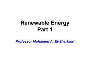 Renewable Energy, Part 1
