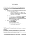 MATH 260: Elements of Statistics Exam #3 Review Sheet Sections