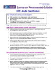 CHF: Acute Heart Failure - Guidelines Advisory Committee