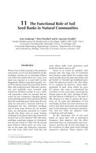 11 The Functional Role of Soil Seed Banks in Natural Communities