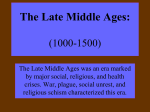 The Late Middle Ages - Madison County Schools