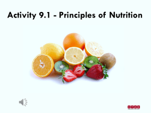 Principles of Nutrition