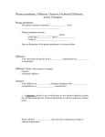 Plasma membrane, Diffusion, Osmosis, Facilitated Diffusion,