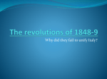 why the italian 1848-9 revolutions failed