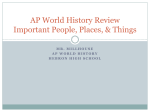 AP World History Review--Important Stuff--Version 2