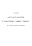 f1.3yr1 abstract algebra introduction to group theory