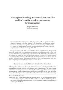 Writing (and Reading) as Material Practice: The