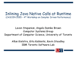 Inlining Java Native Calls at Runtime