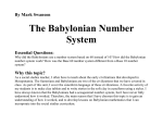 The Babylonian Number System