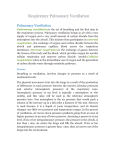 Respiratory Pulmonary Ventilation