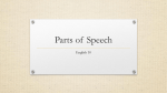 Parts of Speech