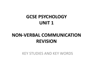 GCSE PSYCHOLOGY UNIT 1 – NON
