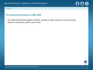 The Industrial Revolution, 1700-1900