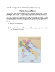 Why did the Renaissance begin in Italy?