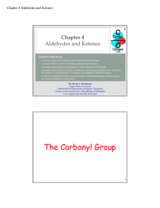 The Carbonyl Group - Angelo State University