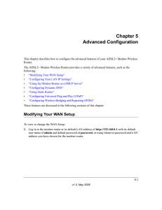 Chapter 5 Advanced Configuration