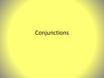 Conjunctions - Gordon State College