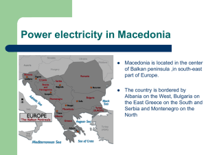 Power Electricity in Macedonia