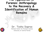 The Application of Forensic Anthropology to the Recovery