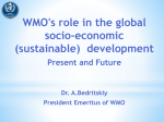 Potential strengthening of the role of WMO in sustainable development