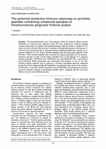 The potential protective immune responses to synthetic peptides