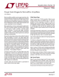 Power Gain Stages for Monolithic Amplifiers