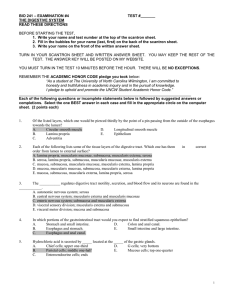 bio 241 – spring 2003 – examination #1