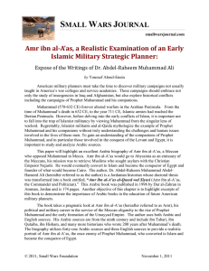 Amr ibn al-A`as, a Realistic Examination of an Early Islamic Military