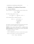 1 Definition of Conditional Expectation