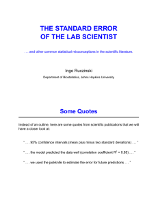 the standard error of the lab scientist
