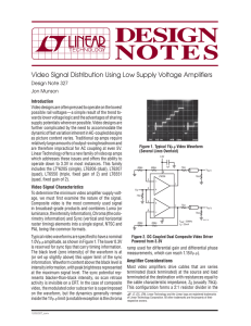 Video Signal Distribution Using Low Supply Voltage Amplifiers