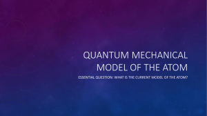 Quantum Mechanical Model of the Atom