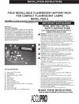 field installable fluorescent battery pack