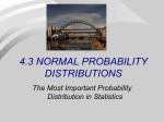 NORMAL PROBABILITY DISTRIBUTIONS