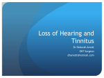 Hearing Loss and Tinnitus Presentation D Amott