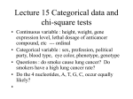 Lecture 15 Categorical data and chi-square tests