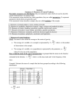 Statistics Summary 4: Measures of Central Tendency Descriptive