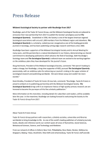 Press Release Midwest Sociological Society to partner with
