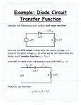 Example: Diode Circuit Transfer Function