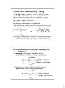 VI) Population and Community Stability