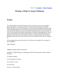 Theology of Hope by Jurgen Moltmann Chapter 1