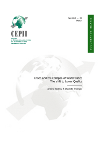Crises and the Collapse of World Trade: The Shift to Lower