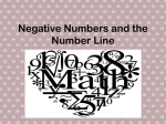 Positive Numbers and the Number Line