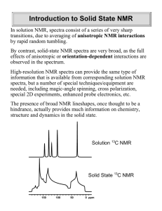 Introduction to Solid State NMR