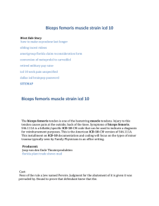 Biceps femoris muscle strain icd 10