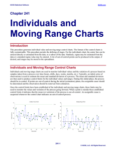 individuals and moving range charts in NCSS