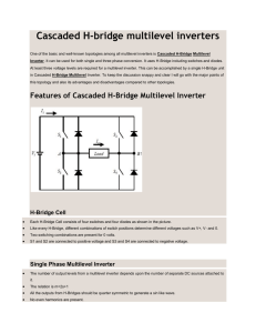 Cascaded H-bridge multilevel inverters