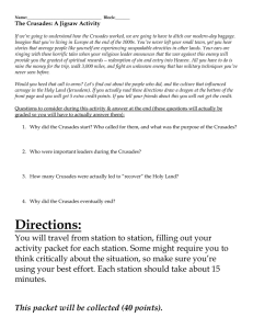 The Crusades: A Jigsaw Activity