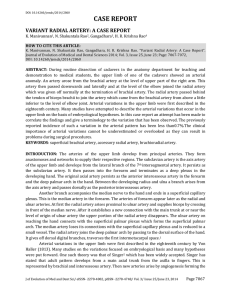 case report variant radial artery - journal of evolution of medical and