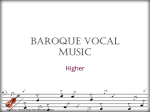 Baroque Vocal Music - King`s Park Secondary School